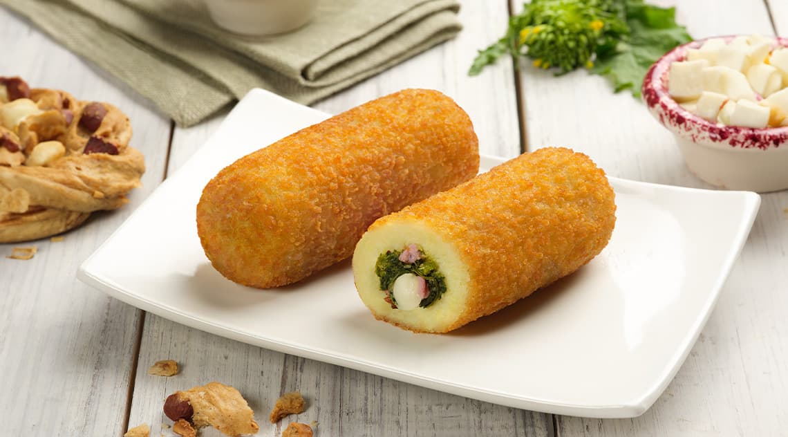 Crocch&egrave; con Salsiccia, Friarielli e Provola