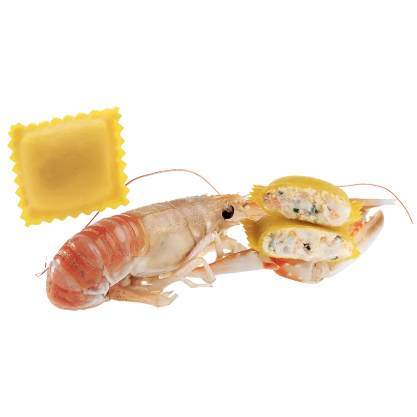 Scrigni ripieni agli scampi