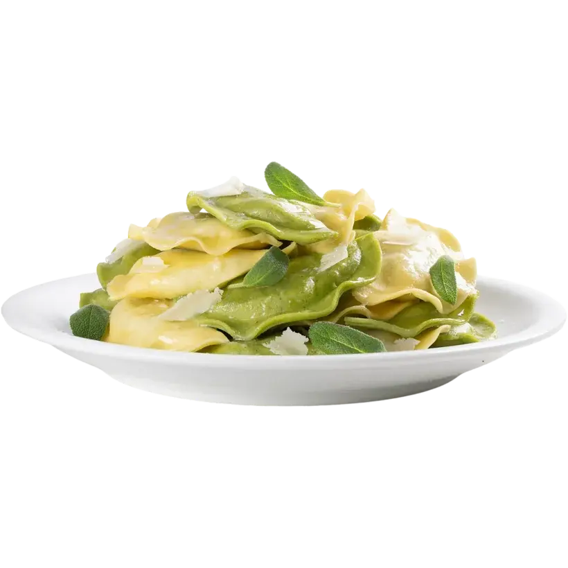 Tortelli mezzaluna burro e salvia