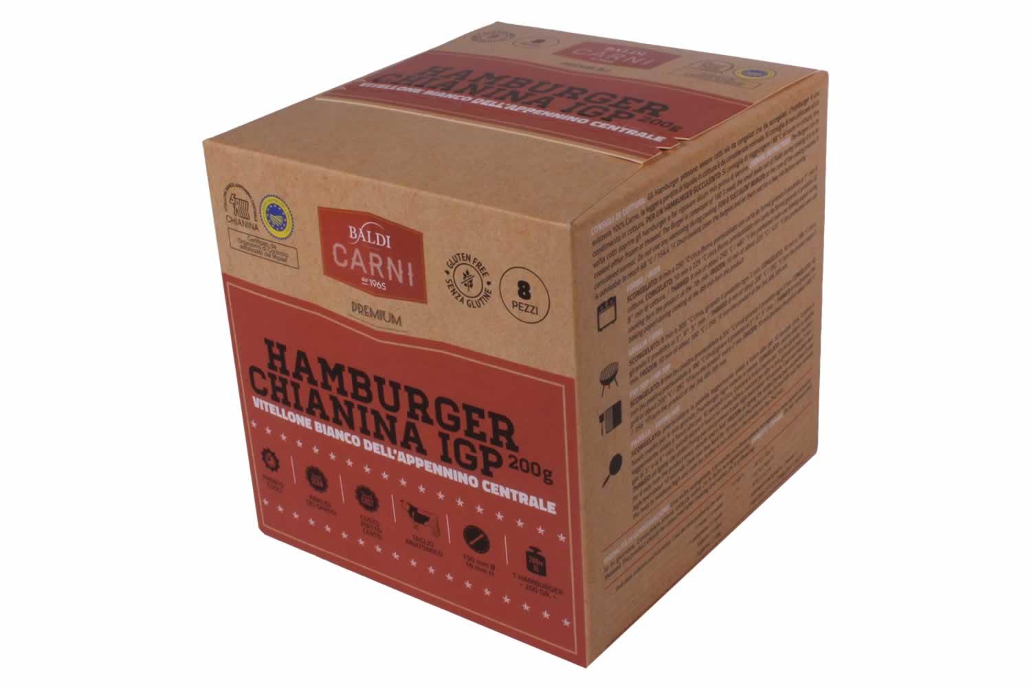 HAMBURGER 100% DI CHIANINA "VITELLONE BIANCO DELL‘APPENNINO CENTRALE IGP" 200G SURG CASH 3