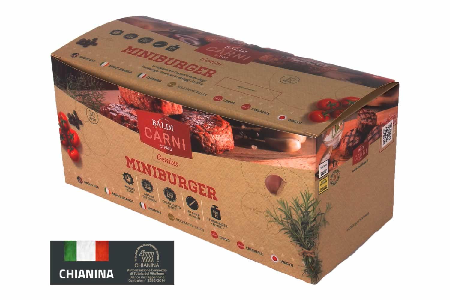 MINIBURGER DI CHIANINA "VITELLONE BIANCO DELL‘APPENNINO CENTRALE IGP" 60G SURGELATI 3