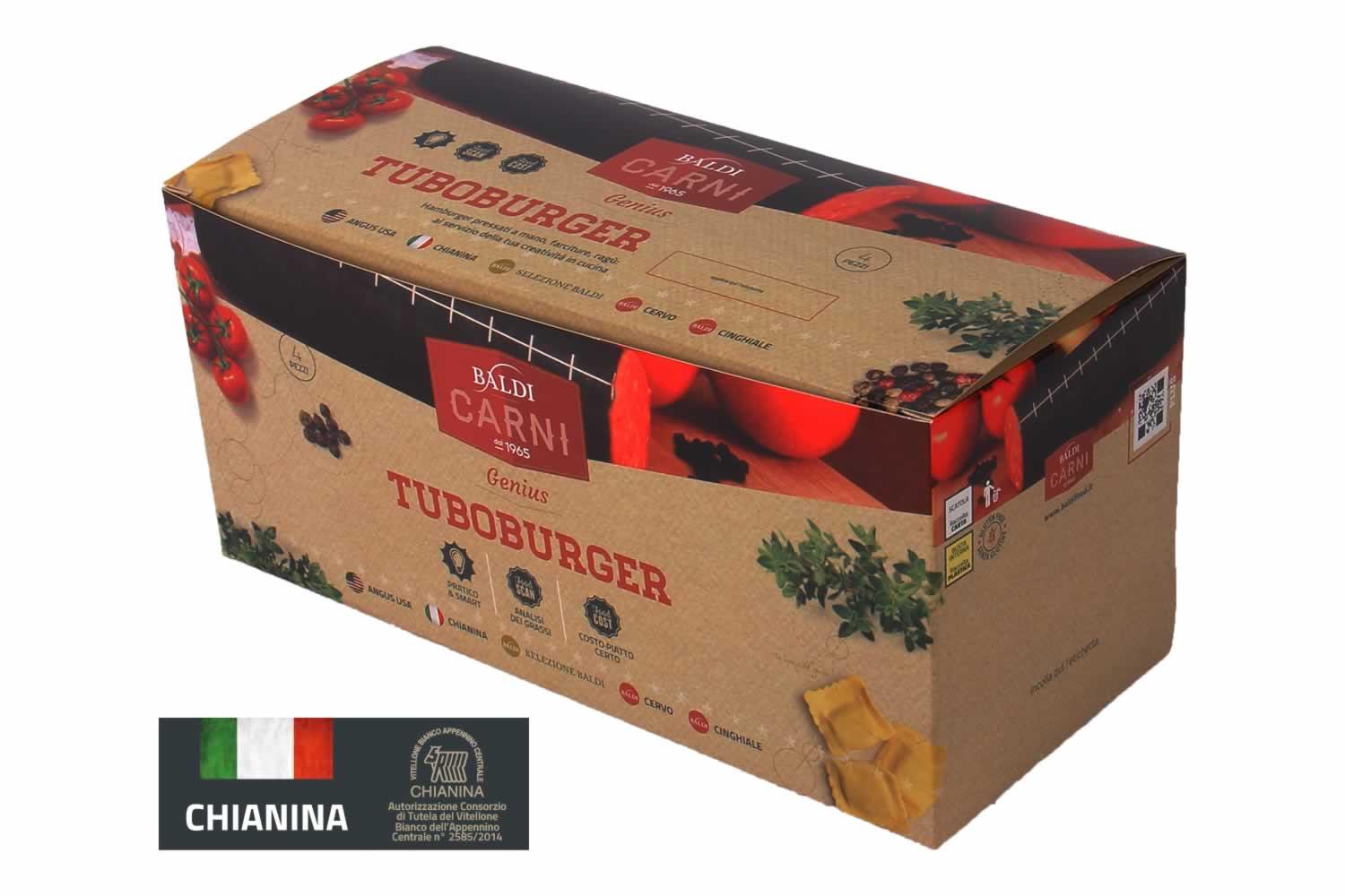 TUBOBURGER DI CHIANINA "VITELLONE BIANCO DELL‘APPENNINO CENTRALE IGP" CONGELATO 3