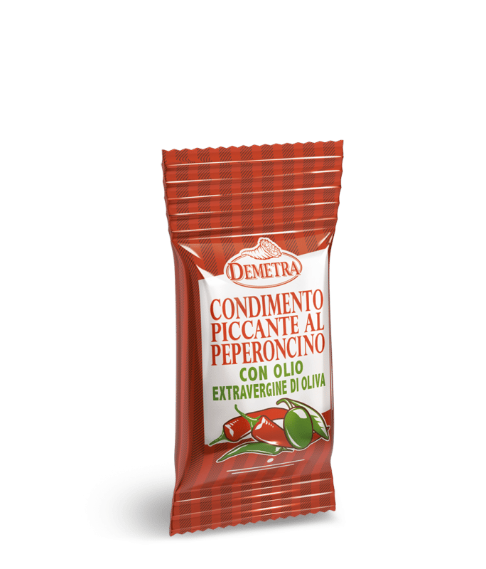 Condimento Olio Extra Vergine di Oliva al Peperoncino Monodose 3